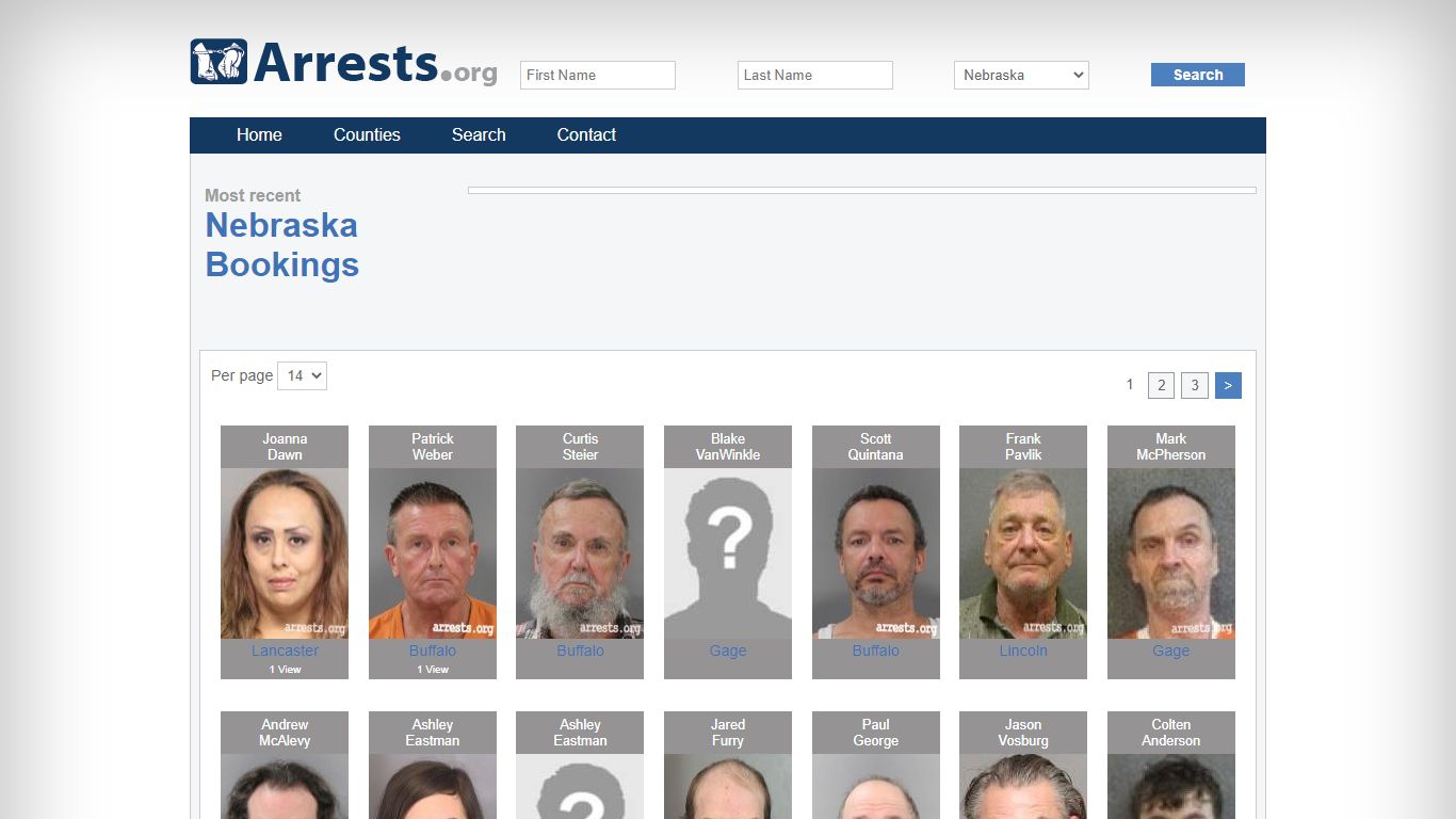 Nebraska Arrests and Inmate Search